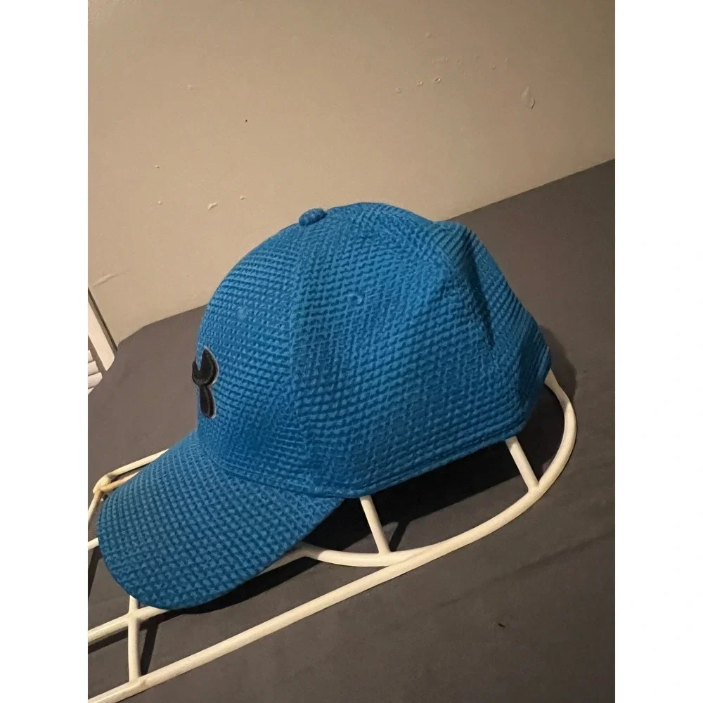 Under Armour Mens Blitzing Blue Waffle Knit Stretch Fit Hat Cap LG/XL